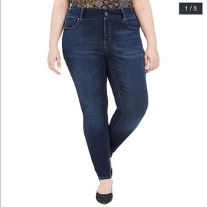 Seven7 Womens Plus Skinny Jeans Denim Tummy Slimming